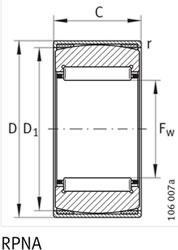 INA滚针轴承RPNA20/35