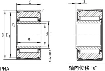 INA滚针轴承PNA30/52