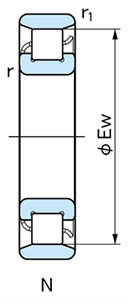 NACHI圆柱滚子轴承N1010